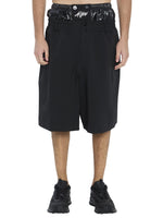 Black Loose Solid Shorts 1