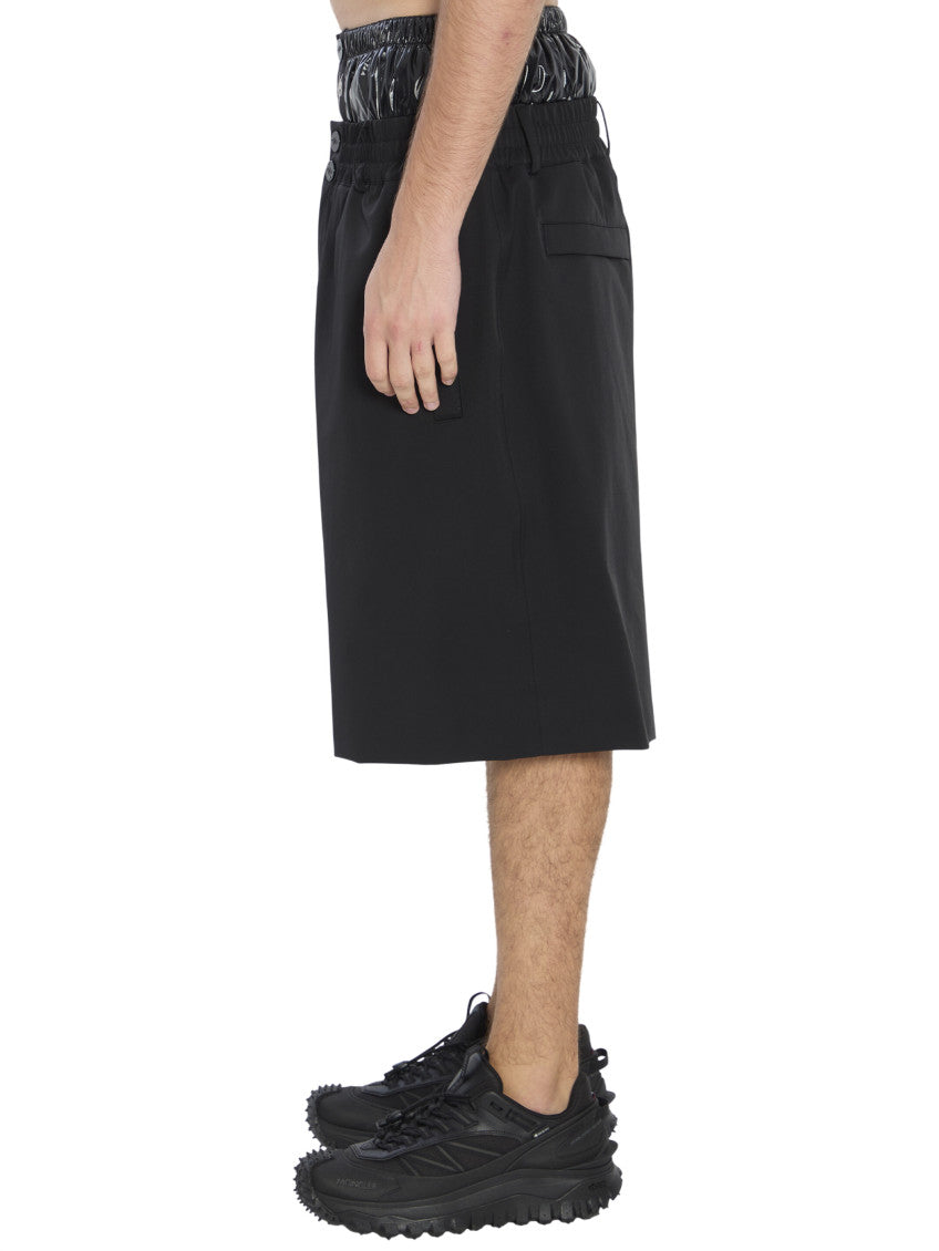 Black Loose Solid Shorts 2