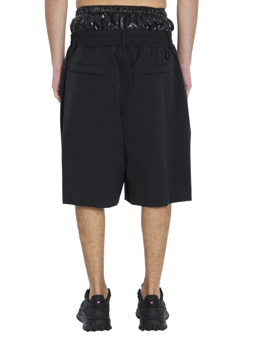 Black Loose Solid Shorts 3