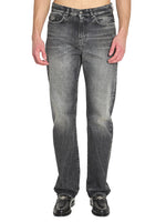 Grey Straight Mid Rise Jeans 1