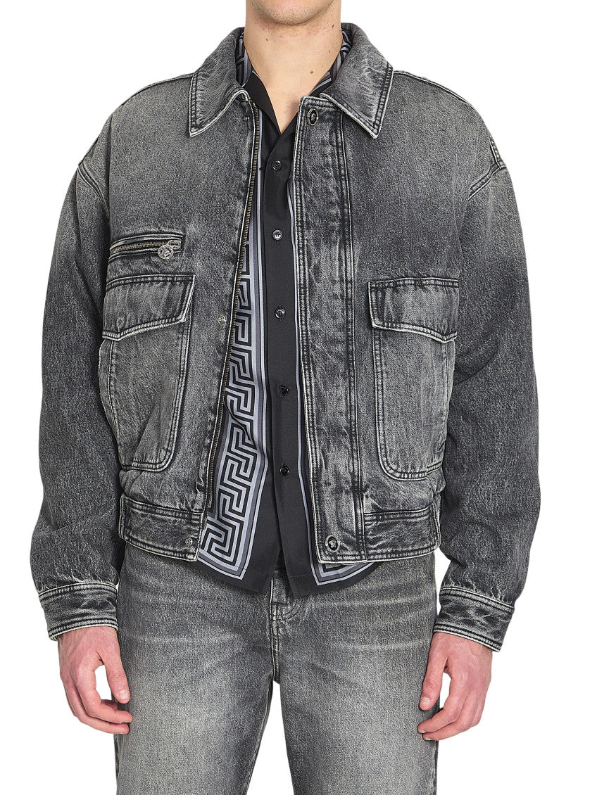 Grey Relaxed Denim Jacket 1