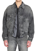 Grey Relaxed Denim Jacket 1