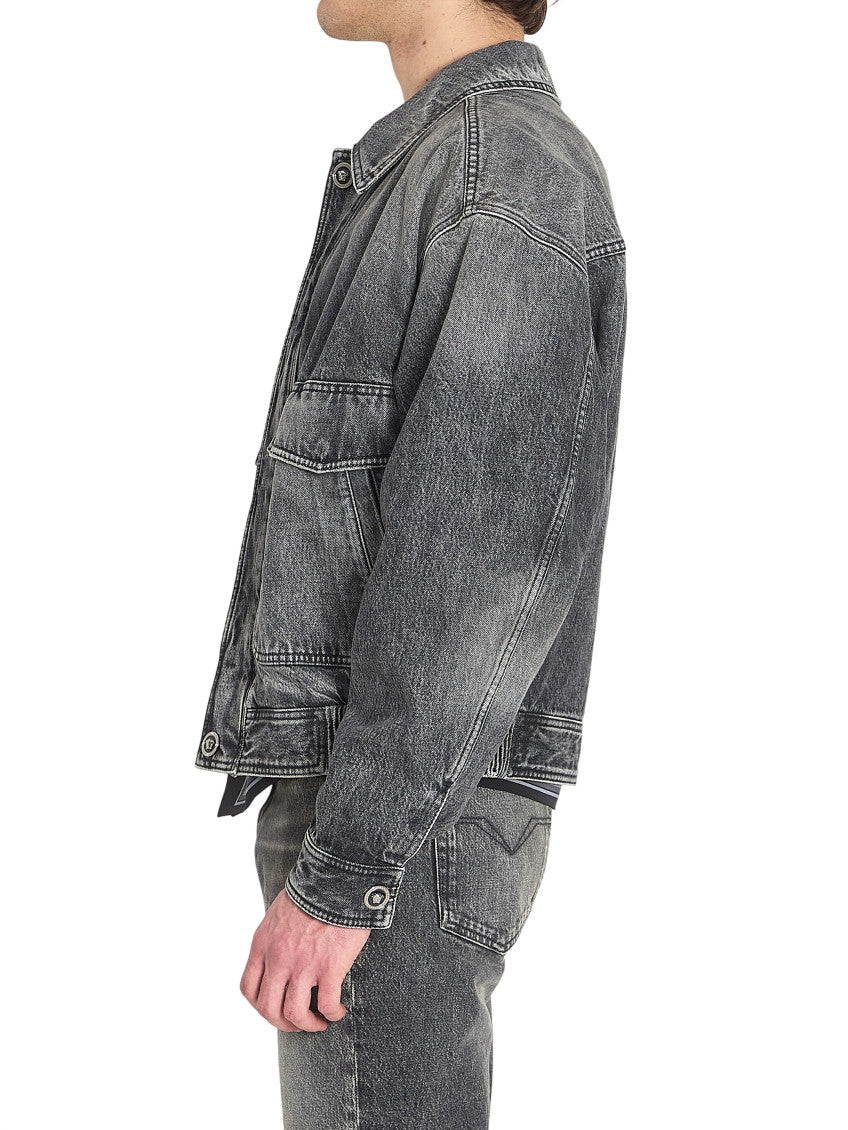 Grey Relaxed Denim Jacket 2