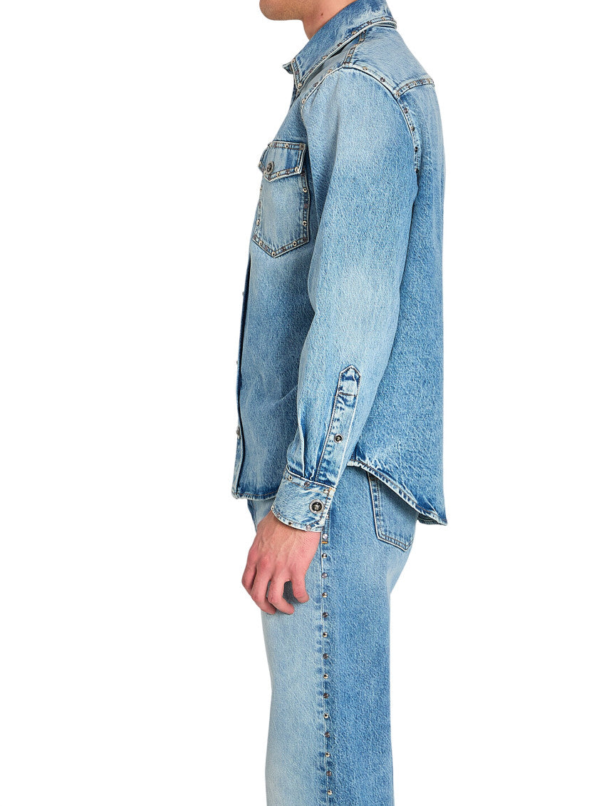 Blue Regular Denim Overshirt 2