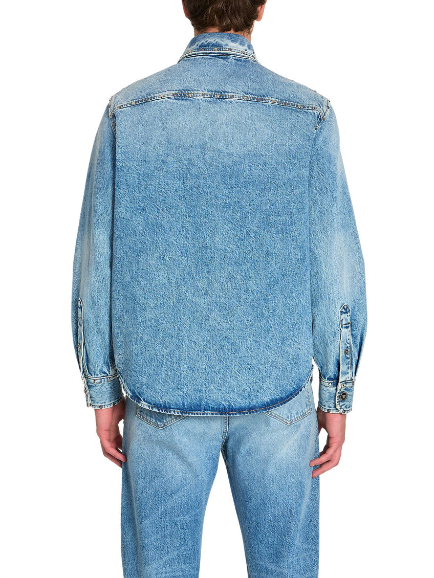 Blue Regular Denim Overshirt 3