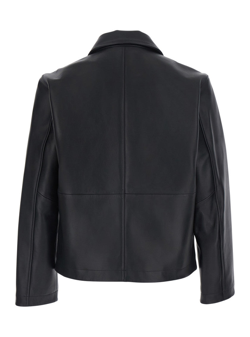Black Shirt Collar Jacket 2