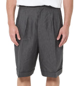 Grey Relaxed Solid Shorts 1