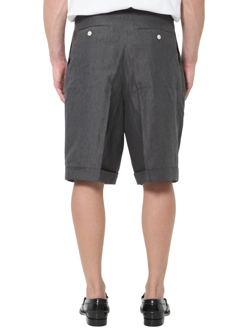 Grey Relaxed Solid Shorts 3