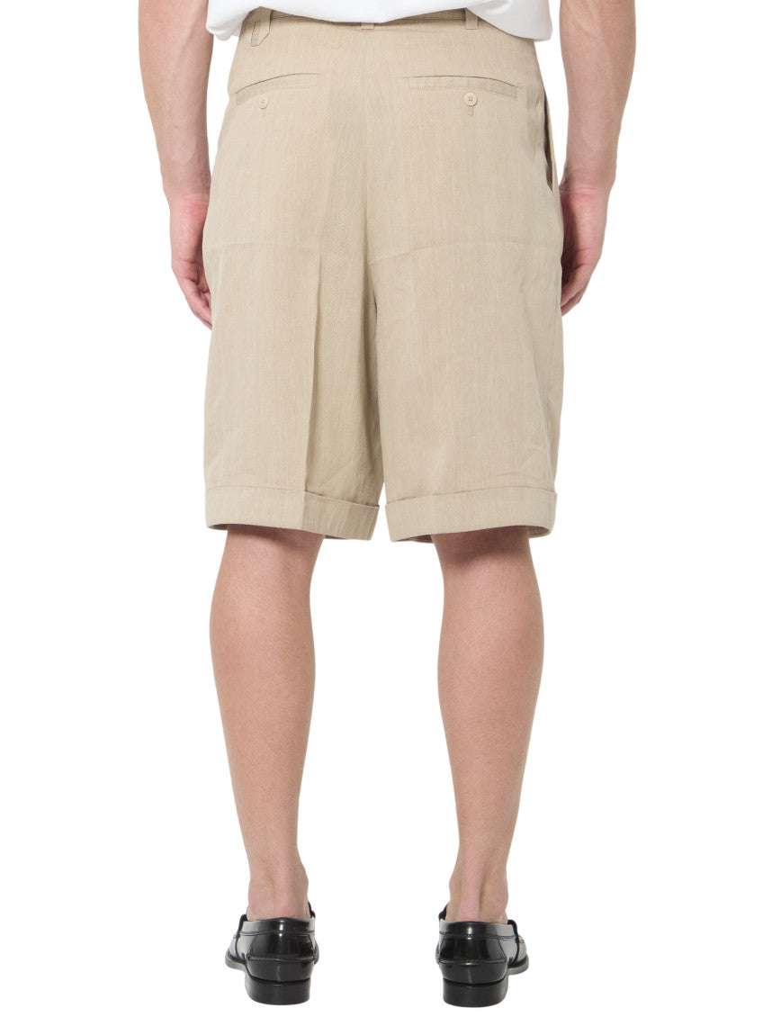 Light Beige Relaxed Shorts 3