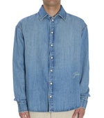 Blue Straight Denim Shirt 1