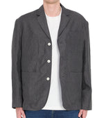 Grey  Notched Lapel Blazer 1