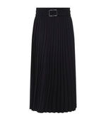 Black Pleated Calf Length Skirt 1