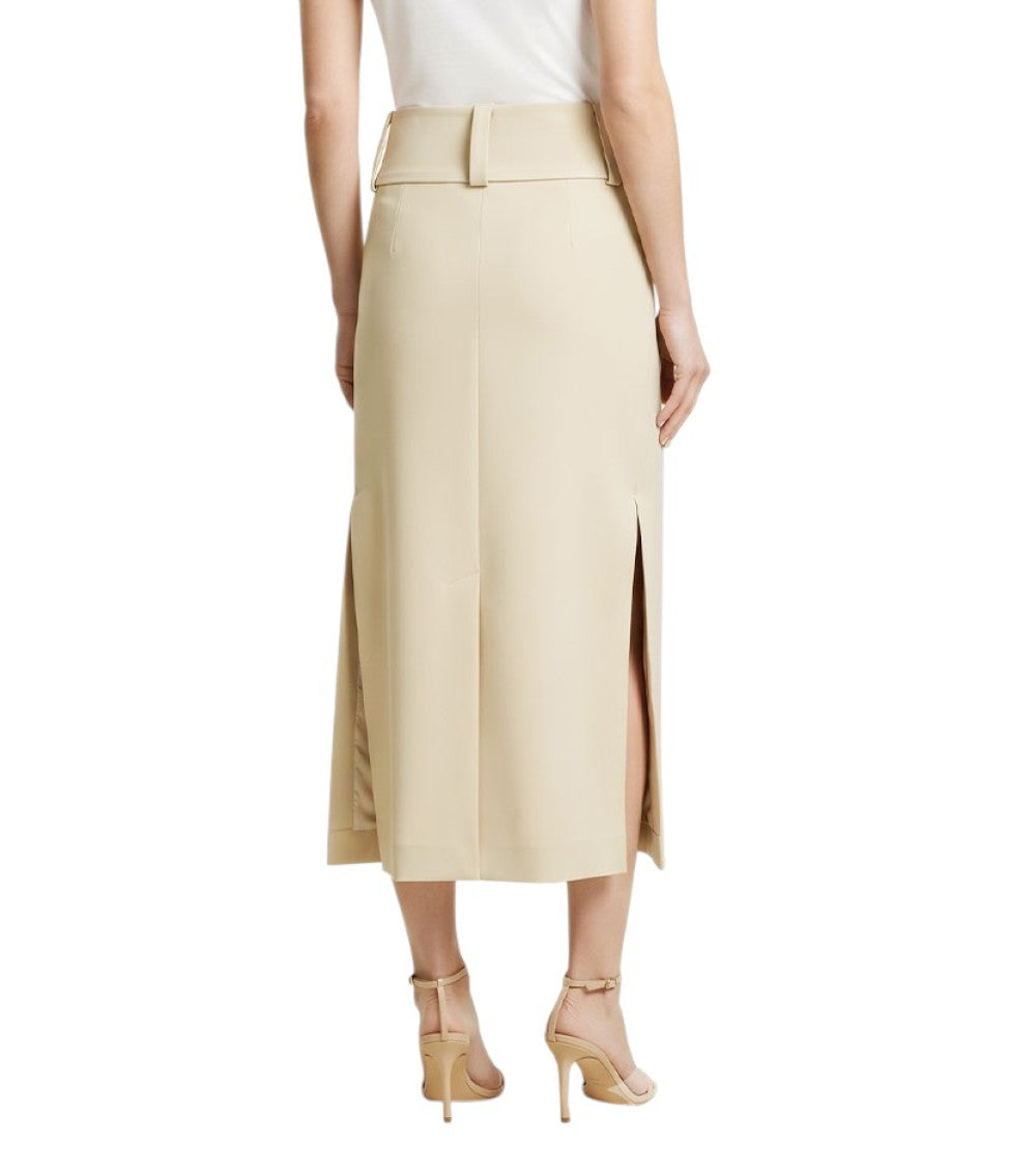 Off White Calf Length Skirt 2