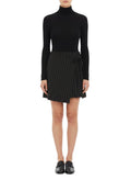 Black Stripes Above Knee Skirt 1