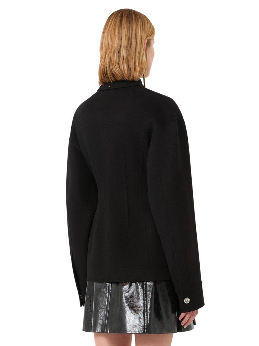 Black Shirt Collar Jacket 3