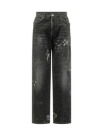 Black Straight Mid Rise Jeans 1