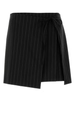 Black Stripes Above Knee Skirt 1