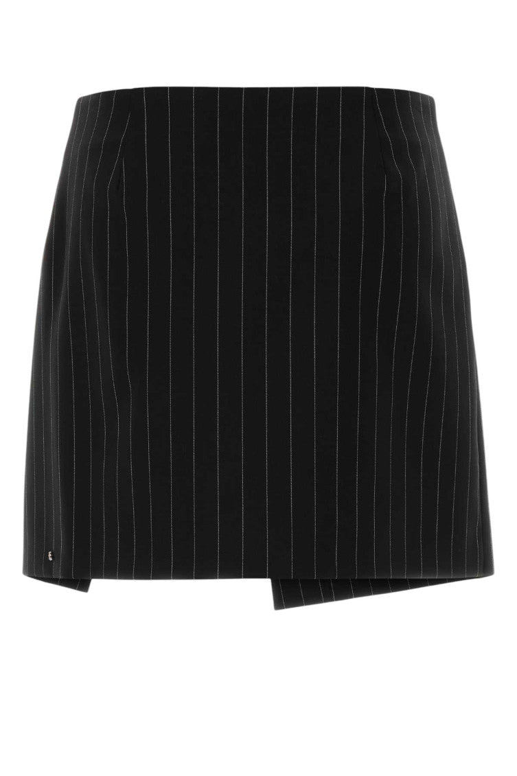 Black Stripes Above Knee Skirt 2