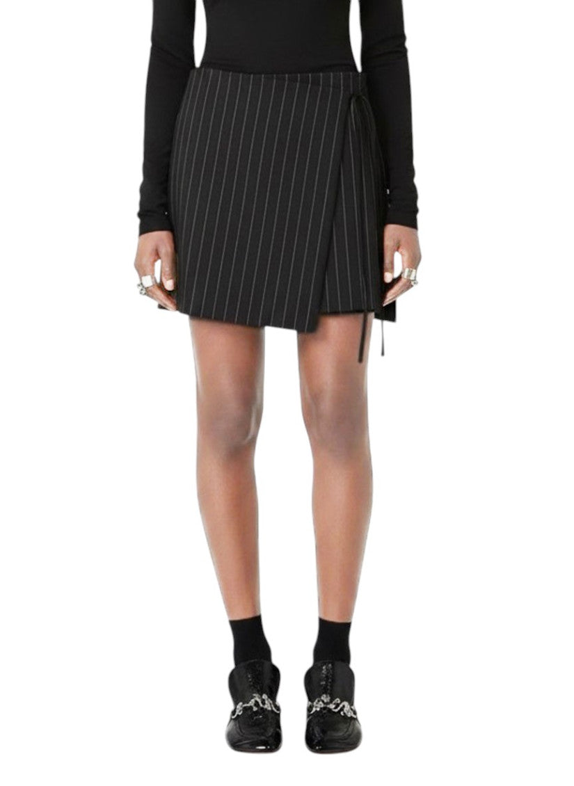 Black Stripes Above Knee Skirt 3