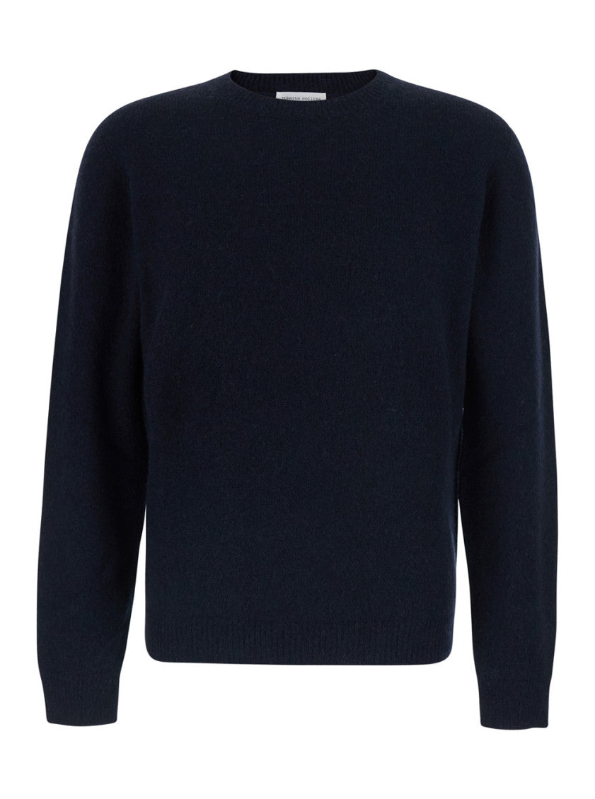 Navy Blue Knitted Sweater 1