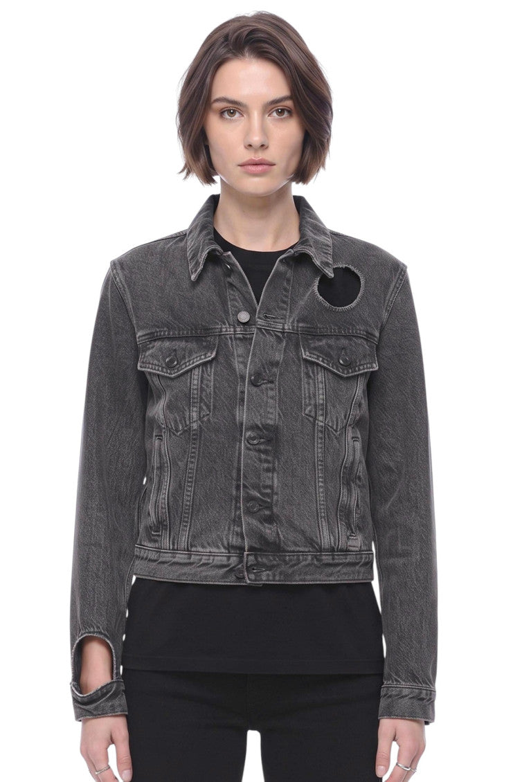 Grey Shirt Collar Jacket 1