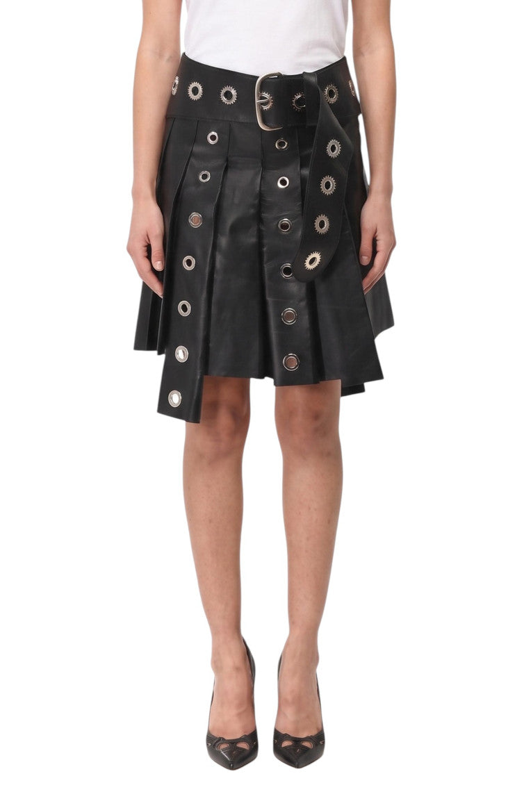 Black Embellished Above Knee Skirt 1