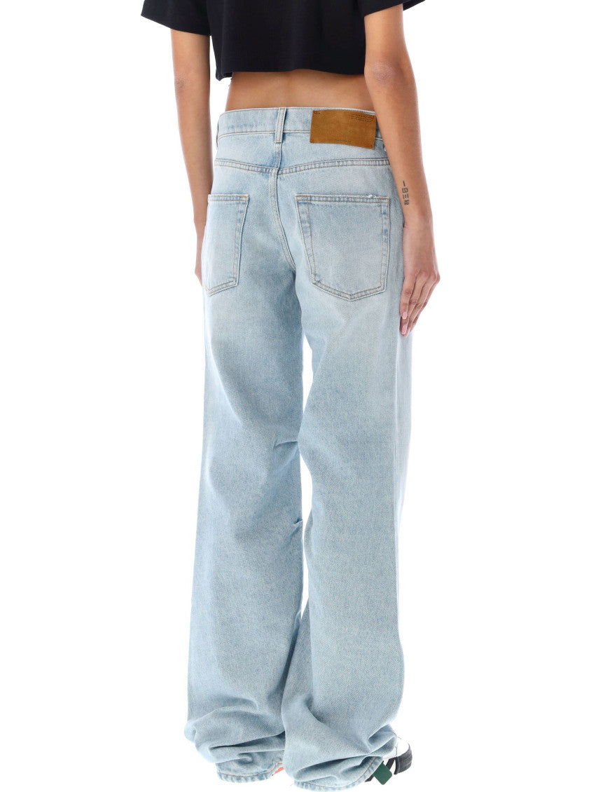 Blue Loose Low Rise Jeans 2