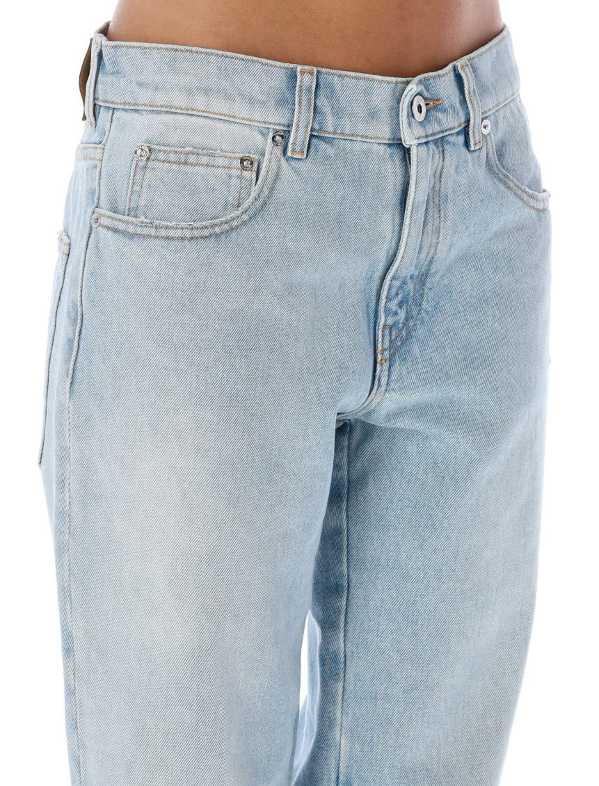 Blue Loose Low Rise Jeans 5