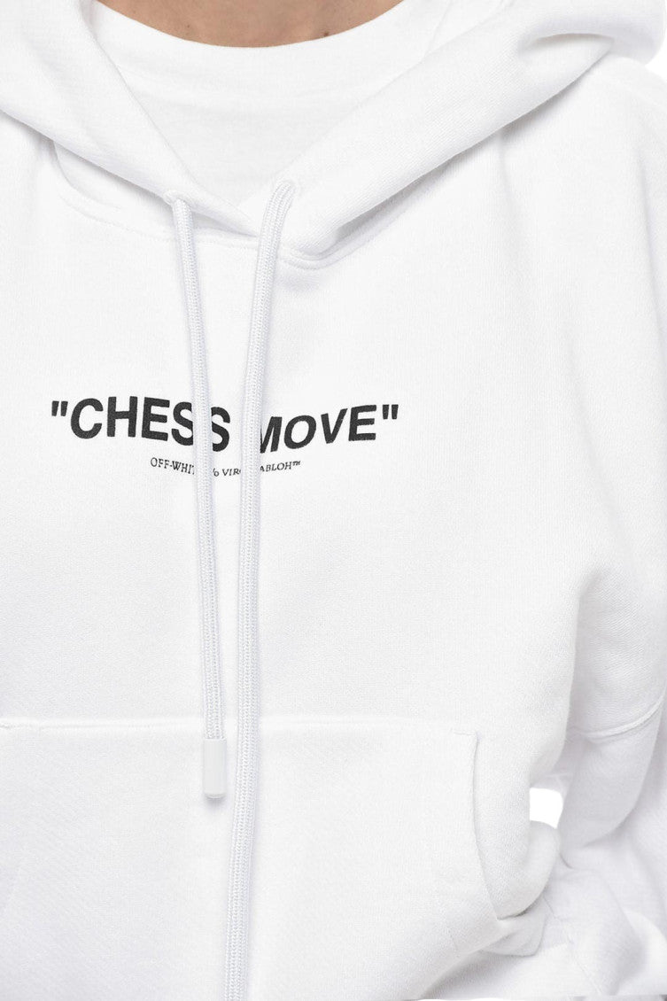 White Graphic Hood Sweatshirt 3