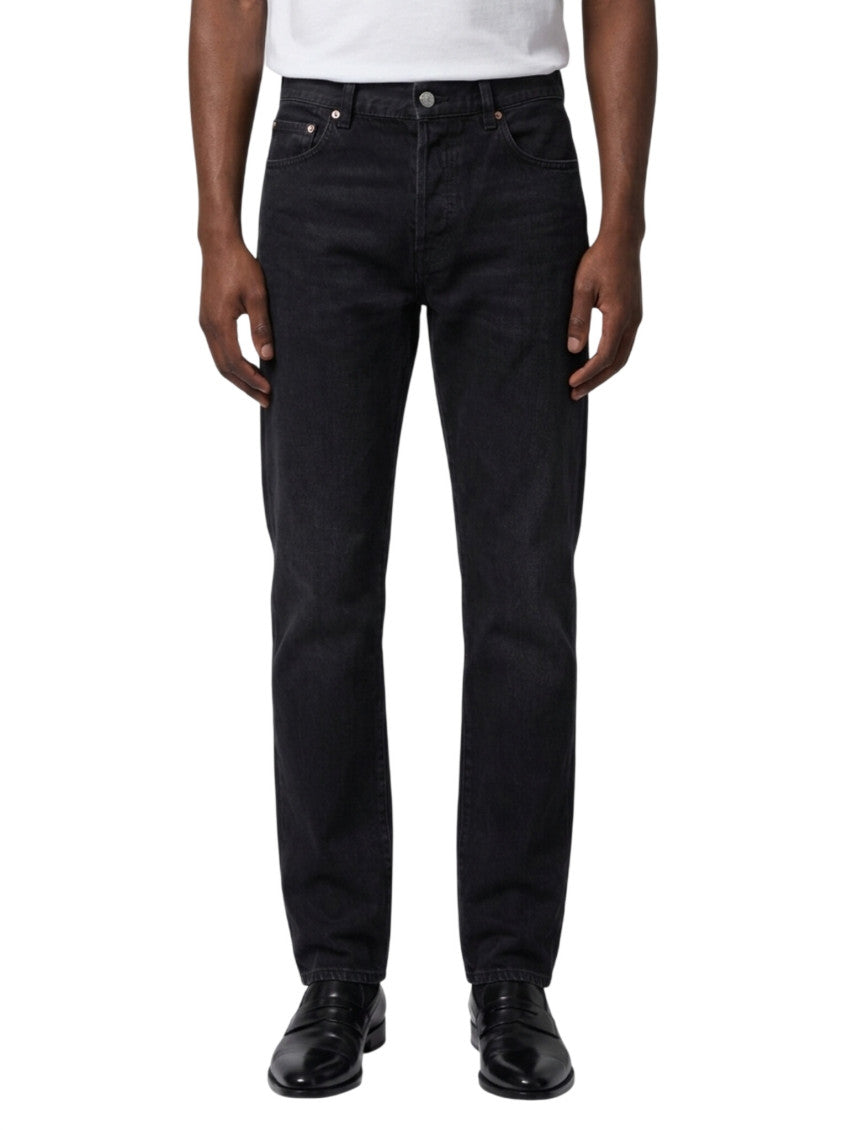 Black Slim Mid Rise Jeans 1