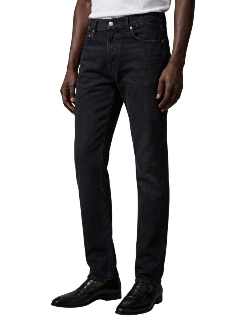 Black Slim Mid Rise Jeans 2