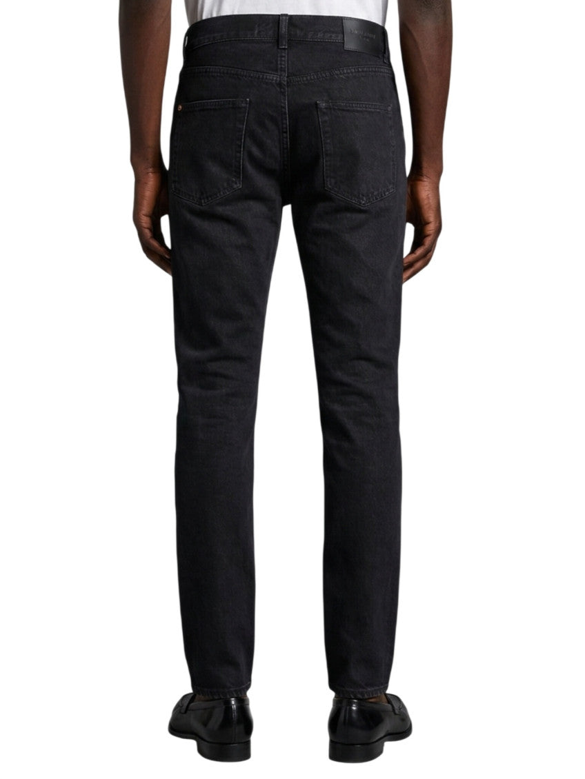 Black Slim Mid Rise Jeans 3