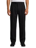 Black Straight Solid Trousers 1