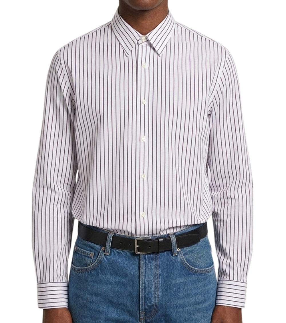 White Tailored Stripes Shirt 1