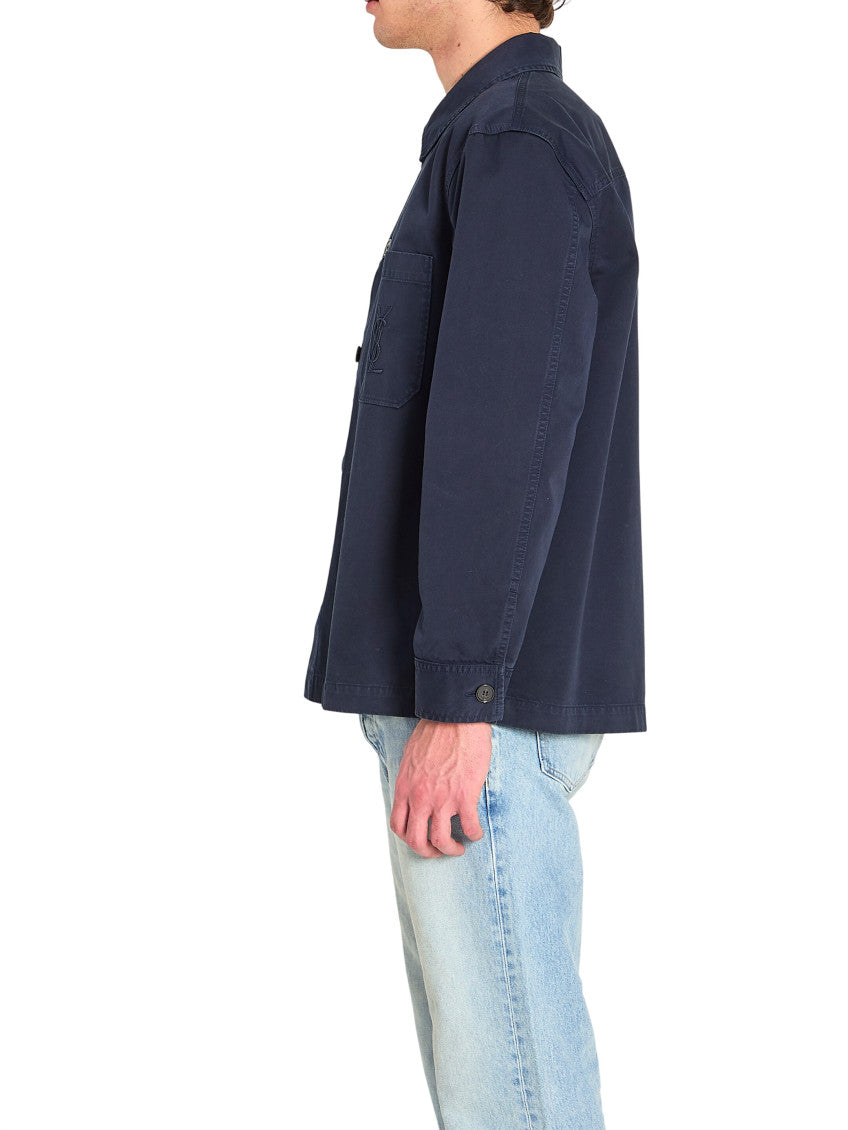 Dark Navy Logo Overshirt 2