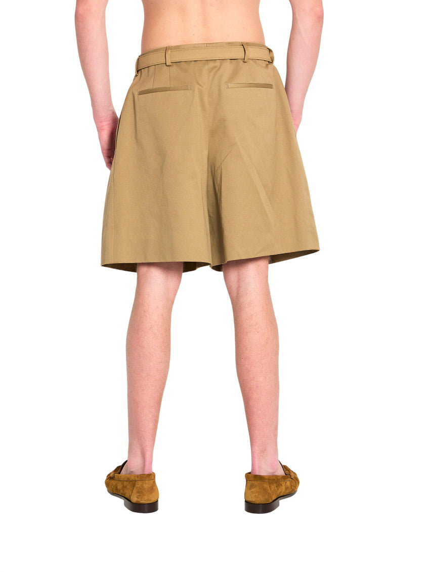 Beige Relaxed Solid Shorts 3