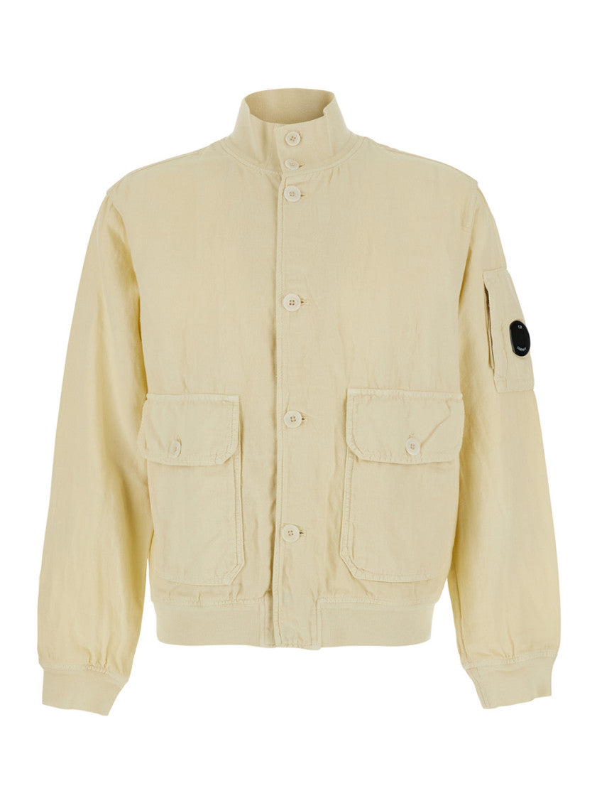 Off White Mock Collar Jacket 1