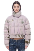Pink Floral Mock Collar Jacket 1