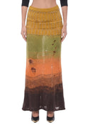 Multicolor Ombre Ankle Length Skirt 1