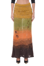 Multicolor Ombre Ankle Length Skirt 1