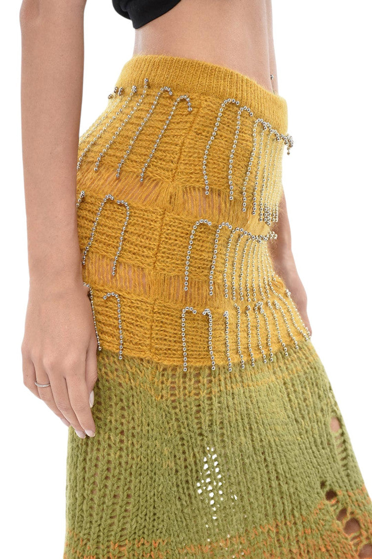 Multicolor Ombre Ankle Length Skirt 3