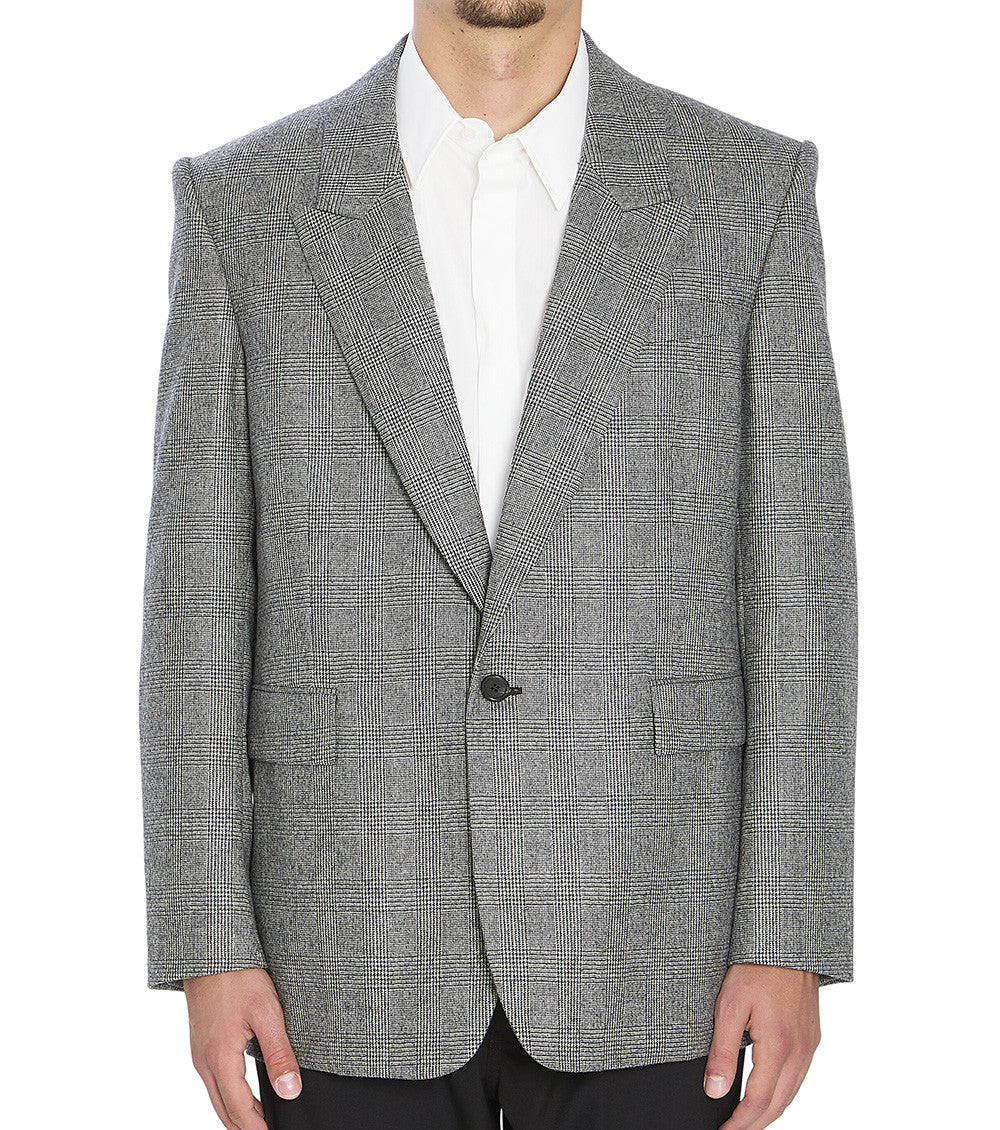 Grey Single Breasted Blazer 1