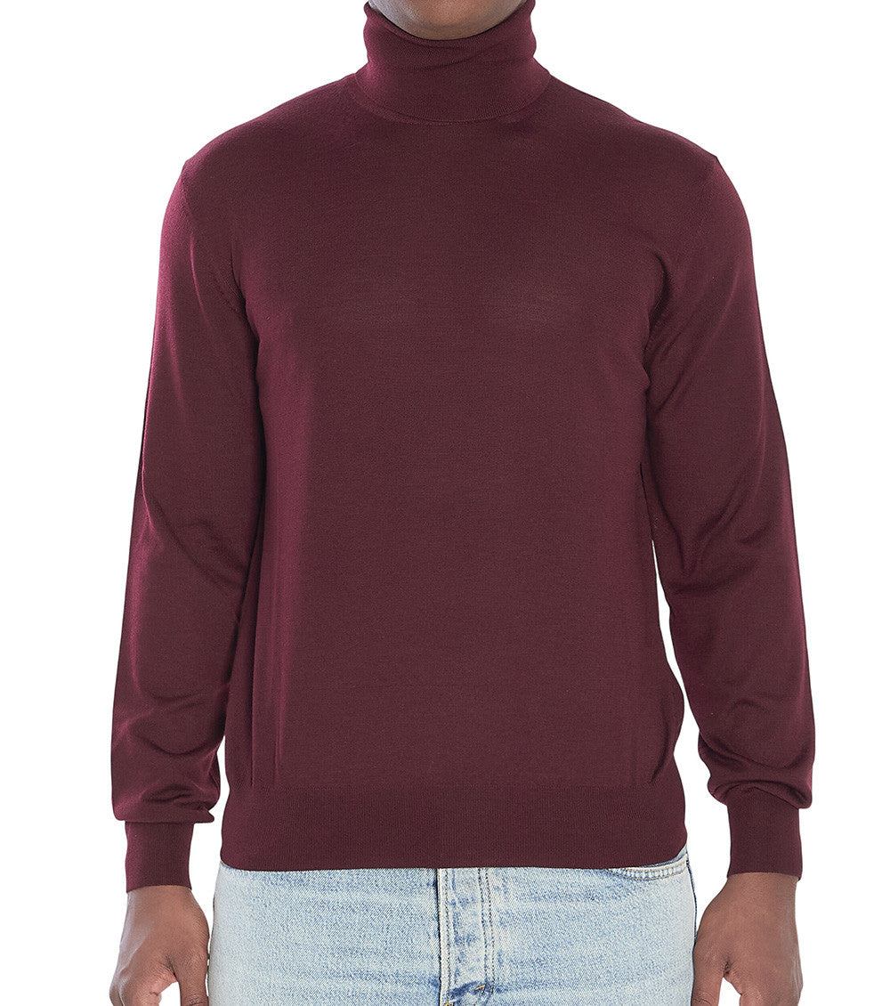 Maroon Turtle Neck Sweater 1