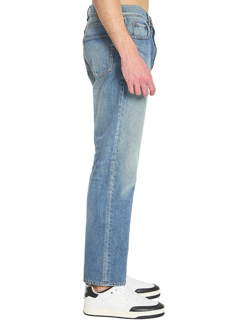 Blue Tapered Mid Rise Jeans 2