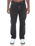 Black Straight Mid Rise Jeans 1