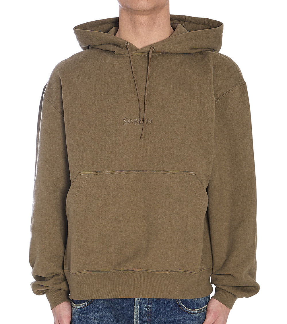 Green Relaxed Logo Hoodie 1