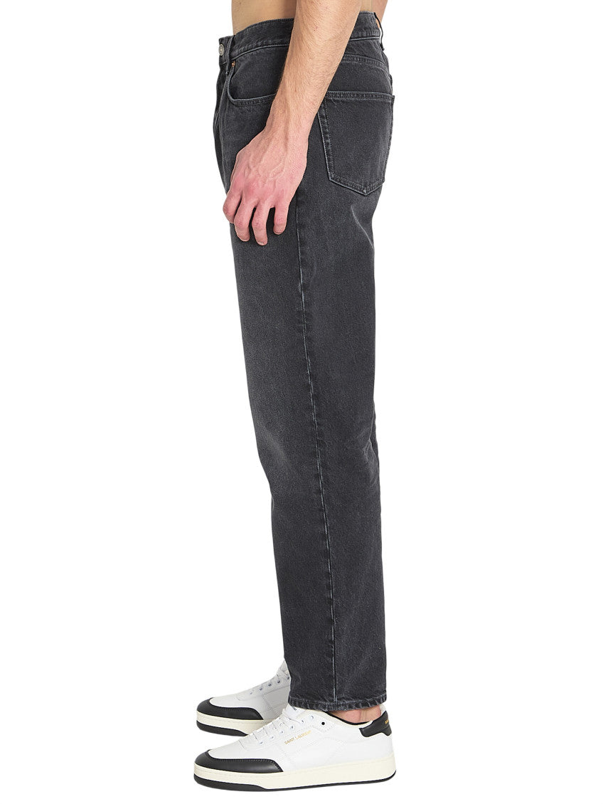 Black Straight Mid Rise Jeans 2