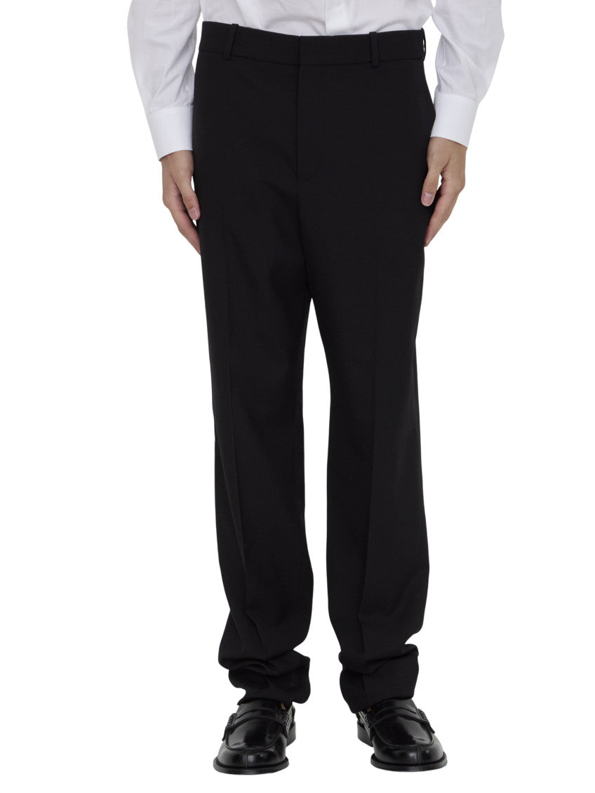 Black Flat Front Trousers 1