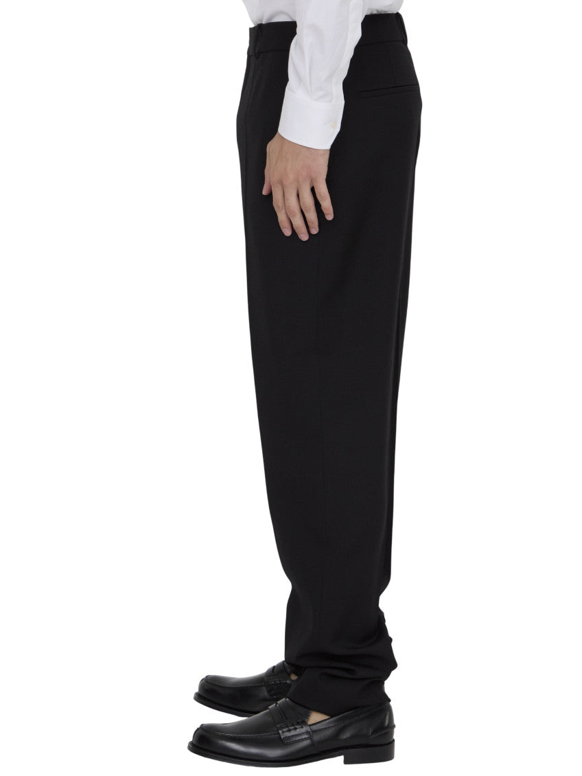 Black Flat Front Trousers 2