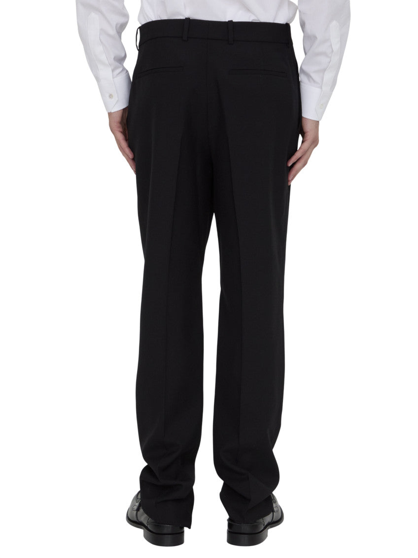 Black Flat Front Trousers 3